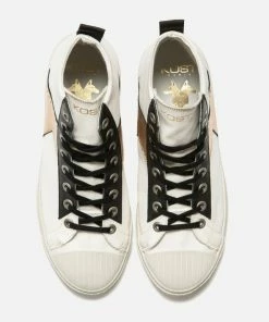 KOST Baskets Toile Éco-responsable Écru Et Or Femme