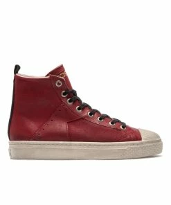 KOST Sneakers Cuir Tannage Végétal Rouge Femme