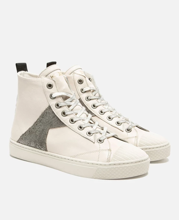 KOST Sneakers Cuir Tannage Végétal Écru-Argent Homme - Image 5