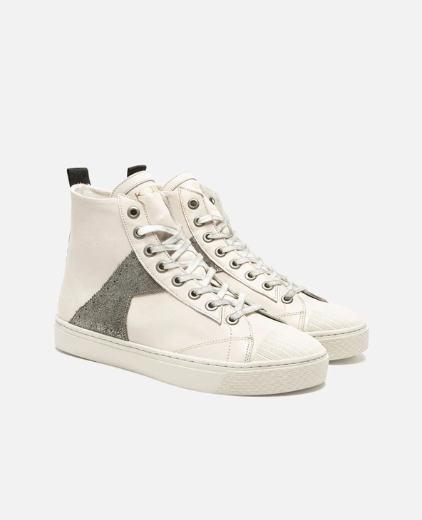 KOST Sneakers Cuir Tannage Végétal Écru-Argent Homme - Image 6