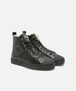 KOST Sneakers Cuir Tannage Végétal Noir Homme