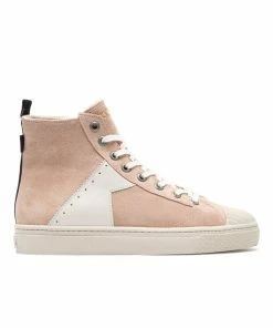 KOST Sneakers Éco-responsable Croûte Velours Rose Femme