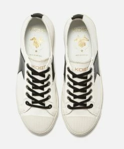 KOST Sneakers Textile Écru Et Noir Femme