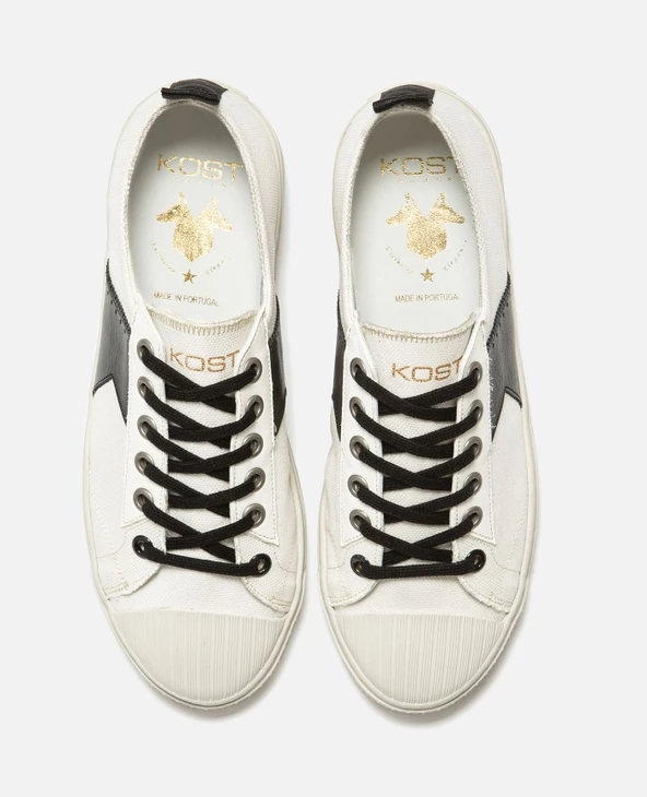 KOST Sneakers Textile 脡cru Et Noir Femme