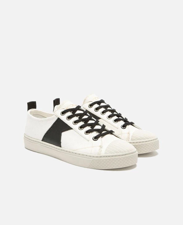 KOST Sneakers Textile 脡cru Et Noir Femme - Image 6