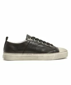 KOST Sneakers Noires Cuir Tannage Végétal Femme