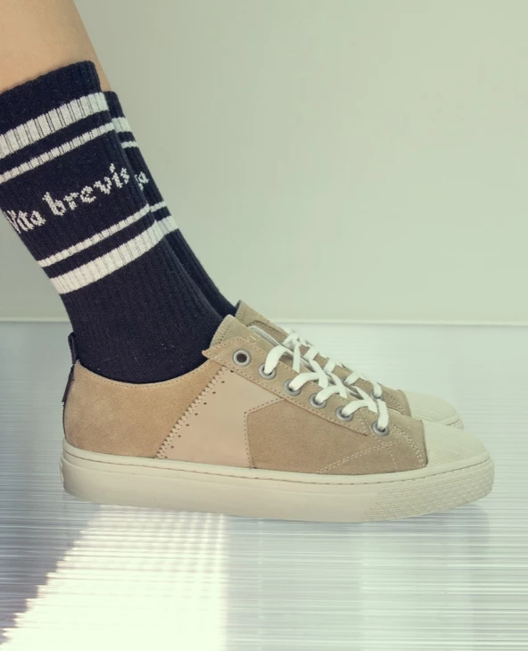 KOST Sneakers Cro没te Velours Beige Femme - Image 11
