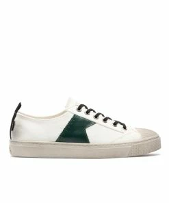 KOST Sneakers Toile Oeko-Tex Écru-Vert Homme