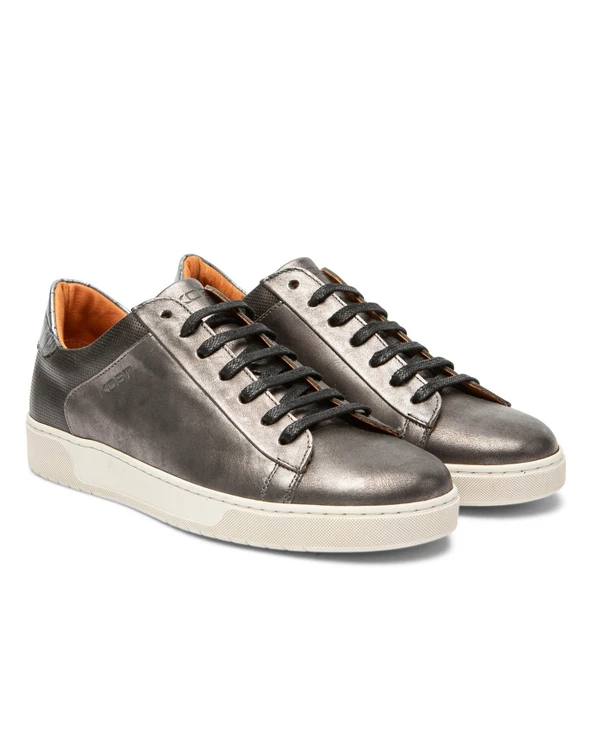 KOST Sneakers Cuir Argent Femme - Image 7