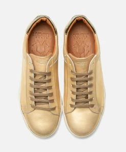 KOST Baskets Cuir Doré Femme