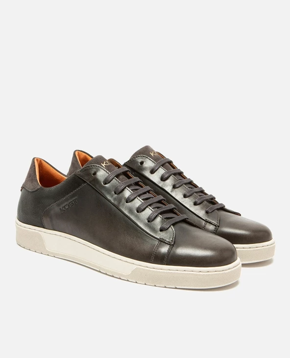 KOST Sneakers Cuir Semelle 脡paisse Gris Homme - Image 2