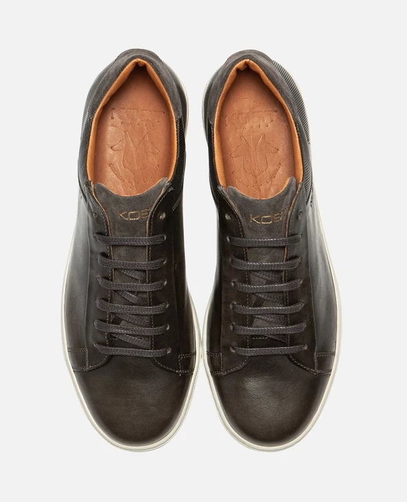 KOST Sneakers Cuir Semelle 脡paisse Gris Homme - Image 3