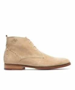 KOST Chukka Boots Made In France Cro没te Velours Beige Homme