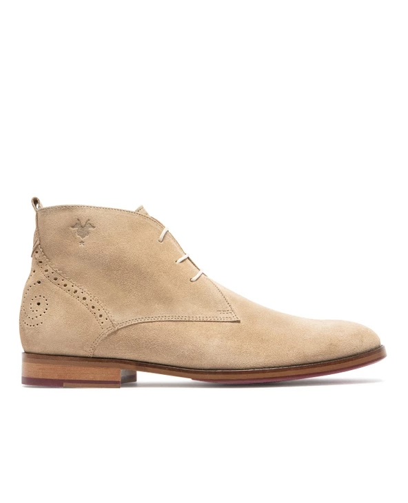 KOST Chukka Boots Made In France Cro没te Velours Beige Homme