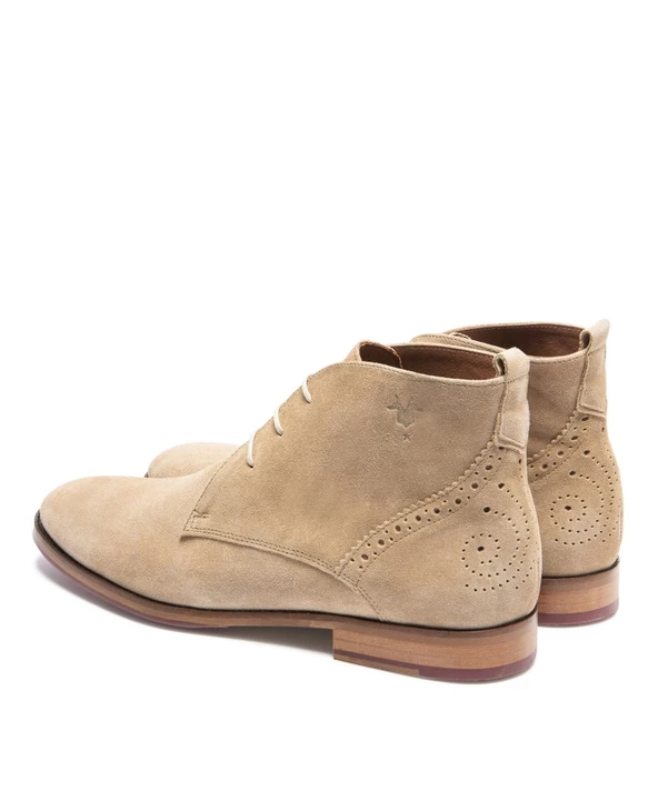 KOST Chukka Boots Made In France Cro没te Velours Beige Homme - Image 4