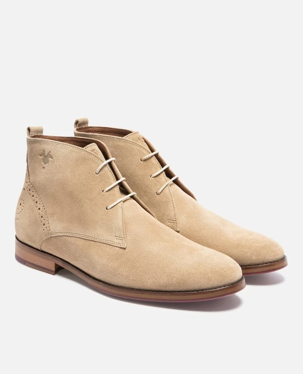 KOST Chukka Boots Made In France Cro没te Velours Beige Homme - Image 7