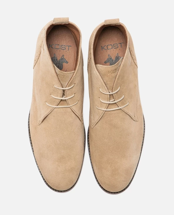 KOST Chukka Boots Made In France Cro没te Velours Beige Homme - Image 8