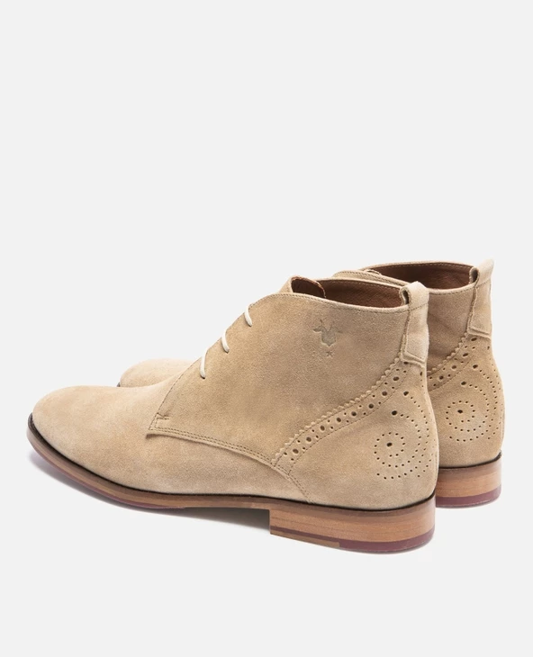 KOST Chukka Boots Made In France Cro没te Velours Beige Homme - Image 9