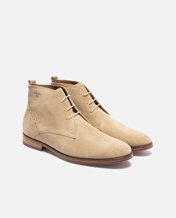 KOST Chukka Boots Made In France Cro没te Velours Beige Homme - Image 11