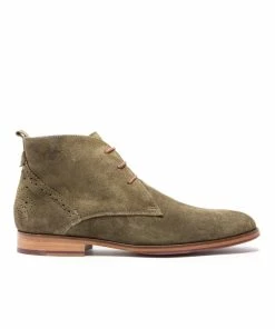 KOST Chukka Boots Croûte Velours Made In France Vert Homme