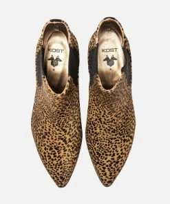 KOST Boots Cuir Motif Léopard Femme