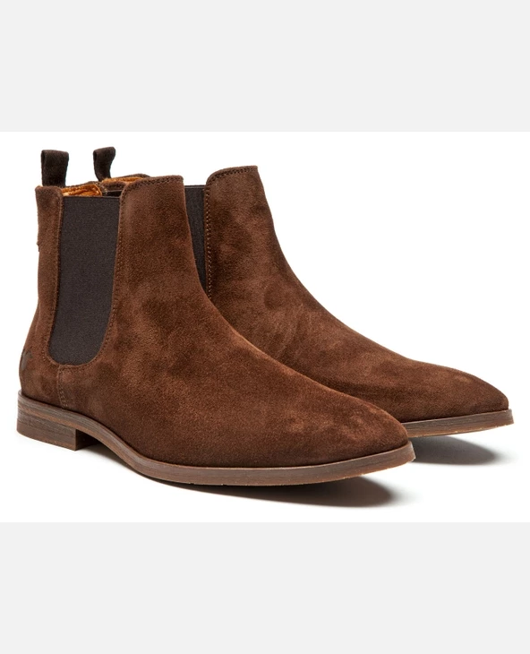 KOST Chelsea Boots Cro没te Velours Marron Homme - Image 5
