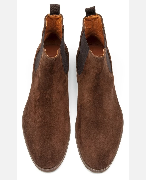 KOST Chelsea Boots Cro没te Velours Marron Homme - Image 6