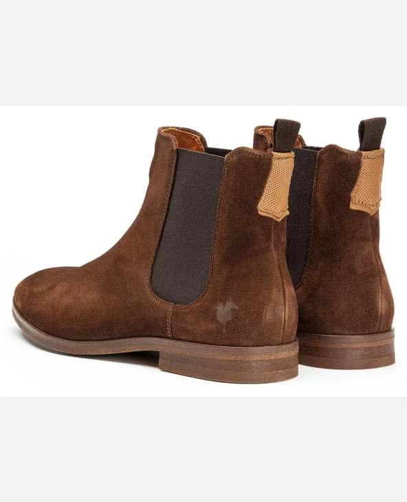KOST Chelsea Boots Cro没te Velours Marron Homme - Image 7