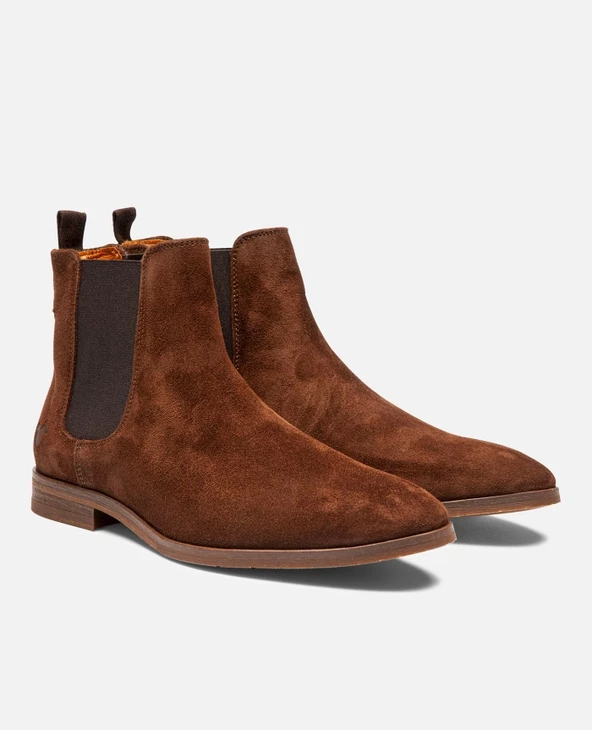 KOST Chelsea Boots Cro没te Velours Marron Homme - Image 10