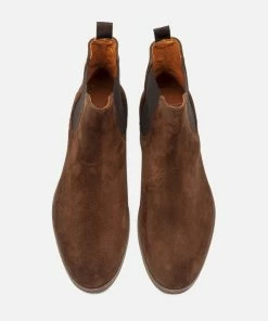 KOST Chelsea Boots Croûte Velours Marron Homme