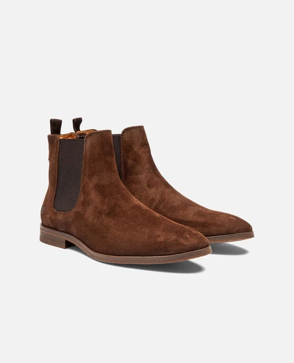 KOST Chelsea Boots Cro没te Velours Marron Homme - Image 11
