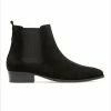 KOST Chelsea Boots à Talons Croûte Velours Noir Homme