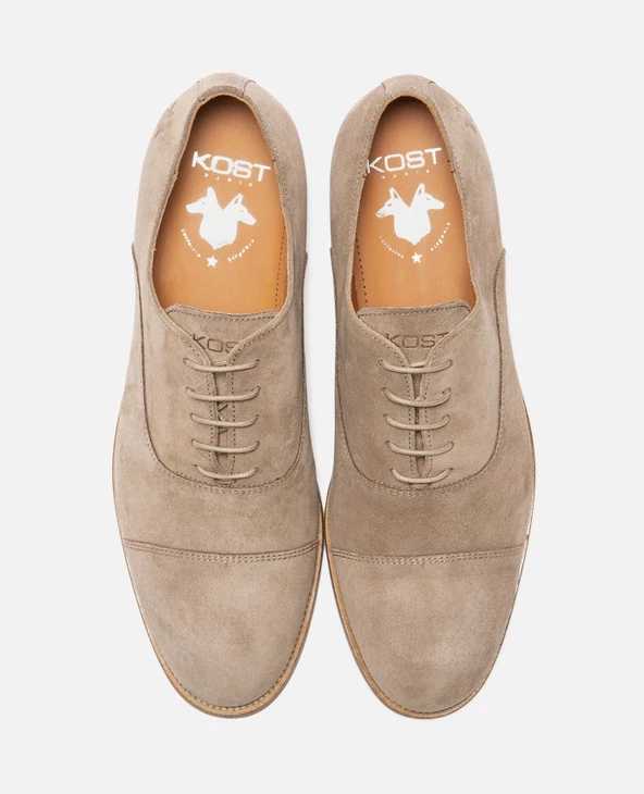 KOST Richelieu Cro没te Velours Beige Homme - Image 8