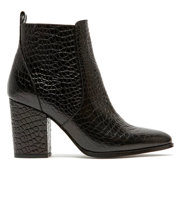 KOST Bottines 脿 Talons Cuir Effet Croco Femme - Image 6