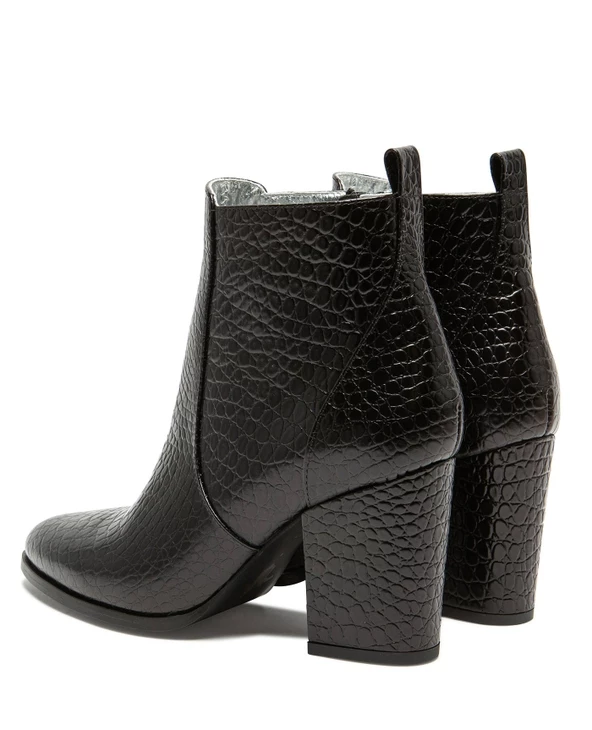 KOST Bottines 脿 Talons Cuir Effet Croco Femme - Image 9