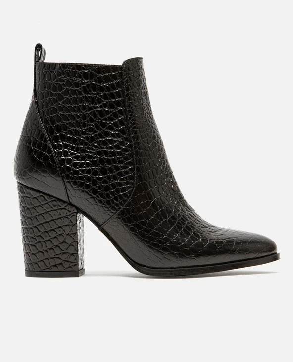 KOST Bottines 脿 Talons Cuir Effet Croco Femme - Image 3