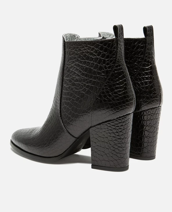 KOST Bottines 脿 Talons Cuir Effet Croco Femme - Image 2