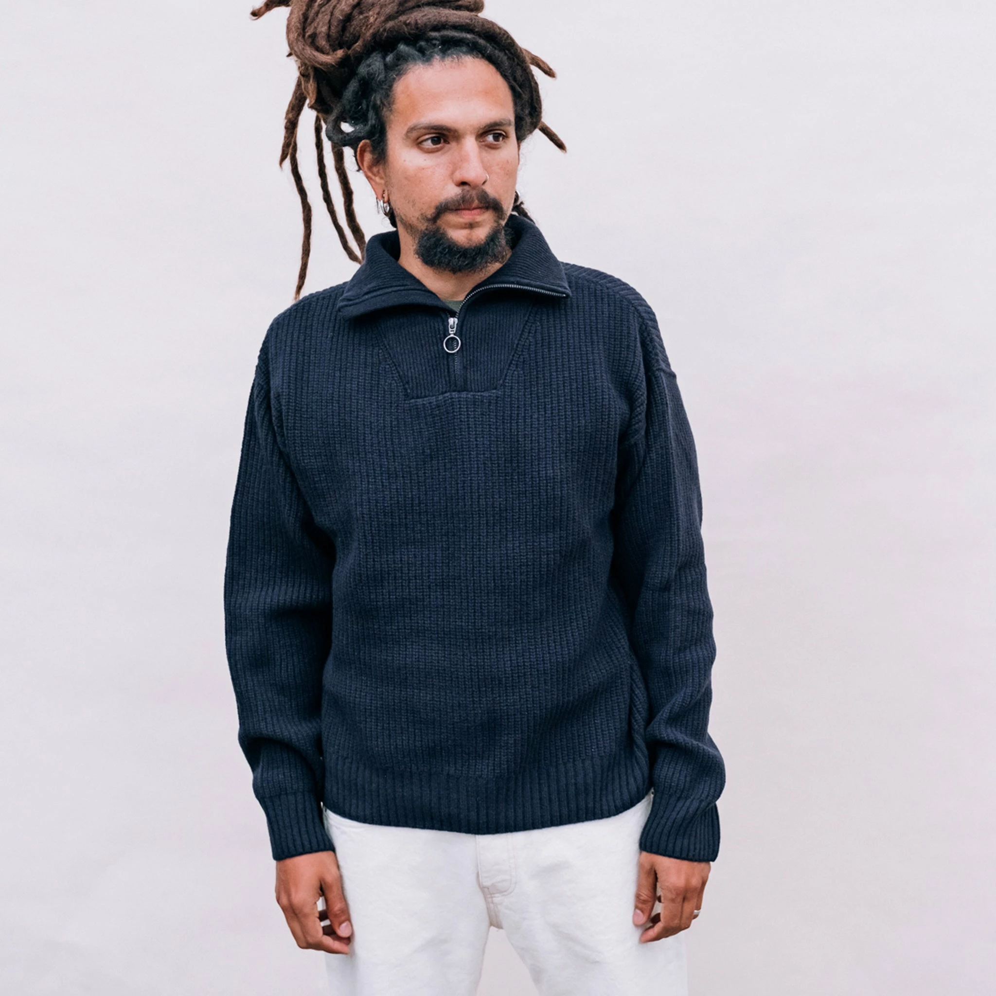 Eat Dust Knit Fly Deck Sweater Navy - Image 3