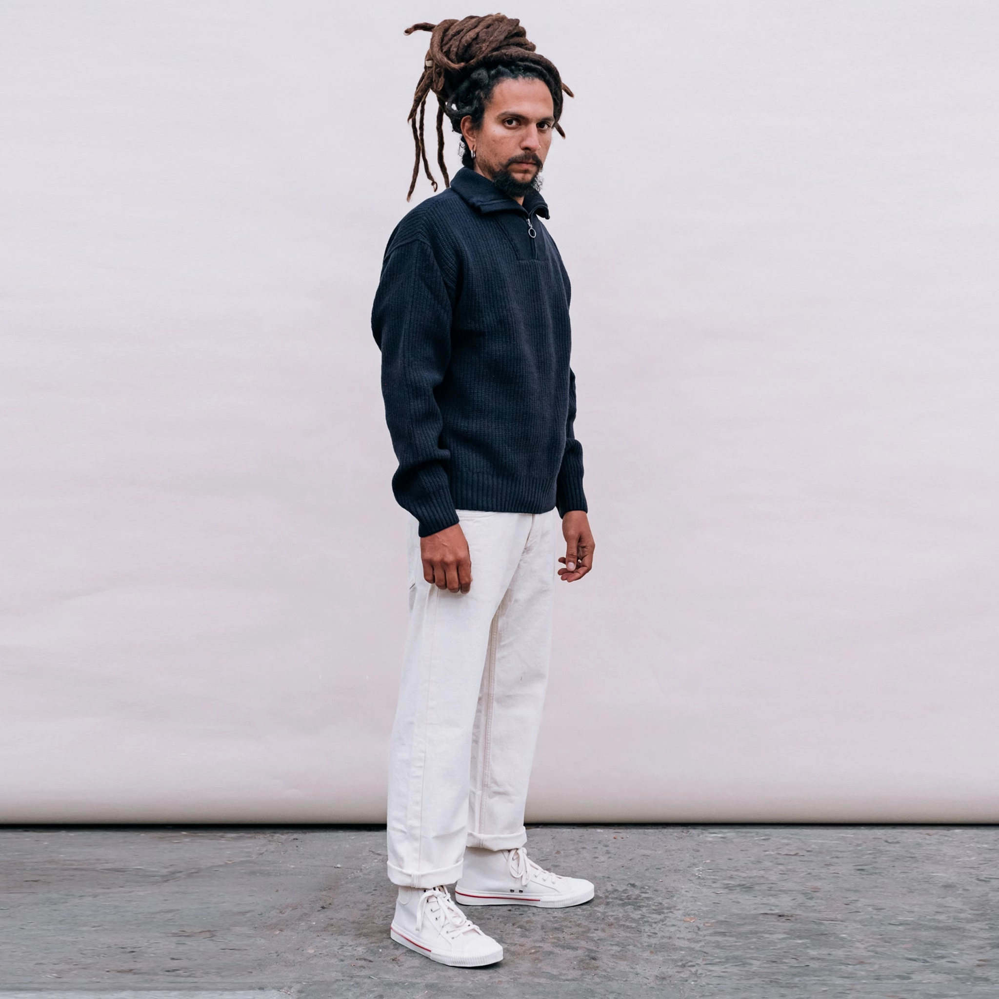 Eat Dust Knit Fly Deck Sweater Navy - Image 7