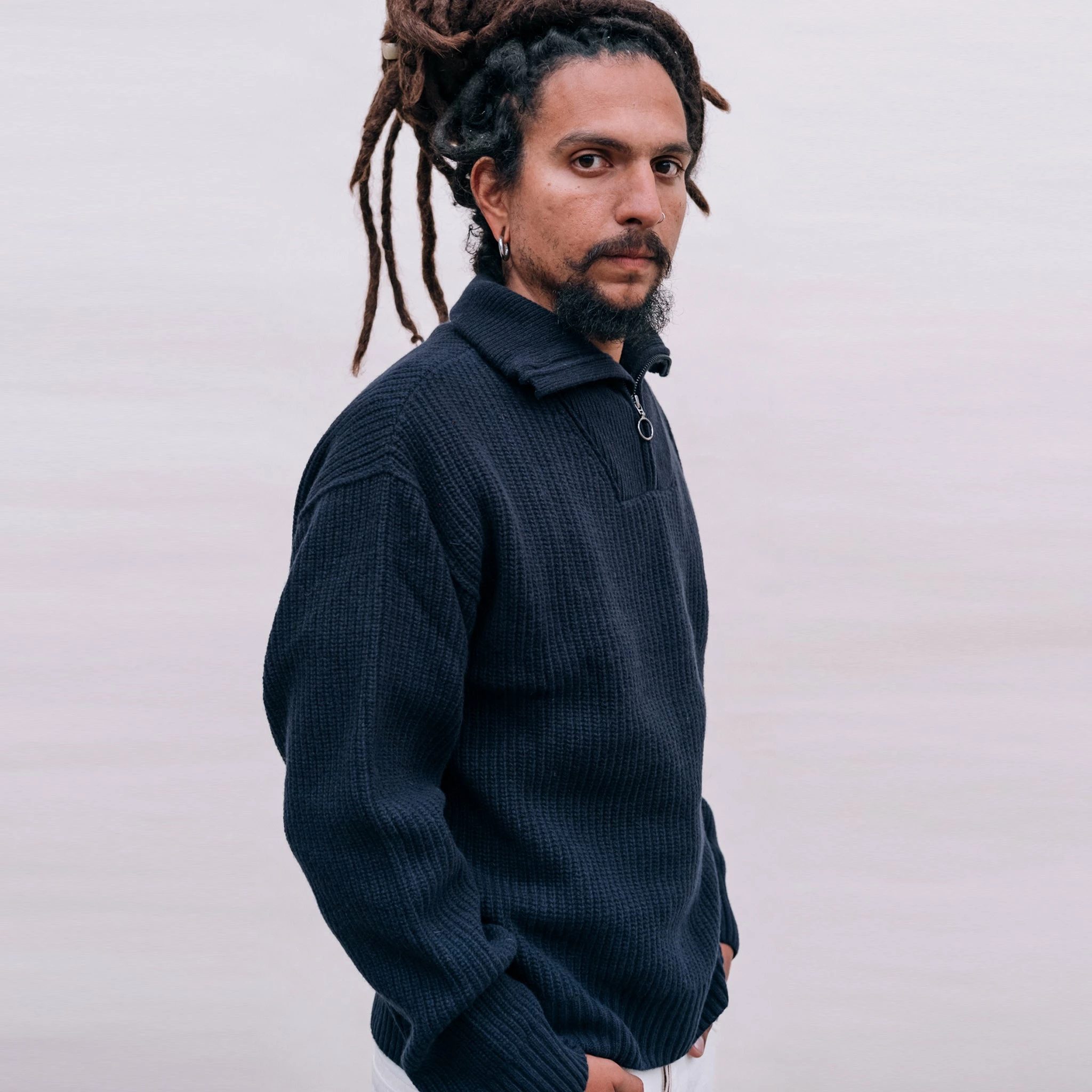 Eat Dust Knit Fly Deck Sweater Navy