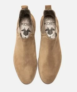 KOST Chelsea Boots Croûte Velours Marron Femme