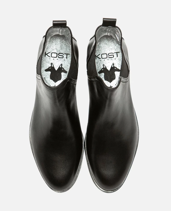 KOST Chelsea Boots Cuir Noir Femme