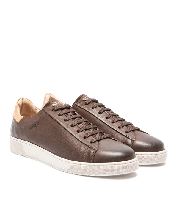 KOST Sneakers Cuir Tannage Végétal Marron Homme - Image 2