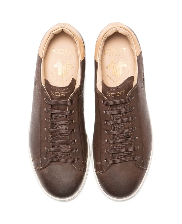KOST Sneakers Cuir Tannage Végétal Marron Homme - Image 3