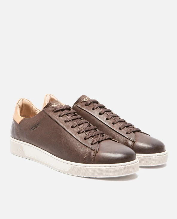 KOST Sneakers Cuir Tannage Végétal Marron Homme - Image 7