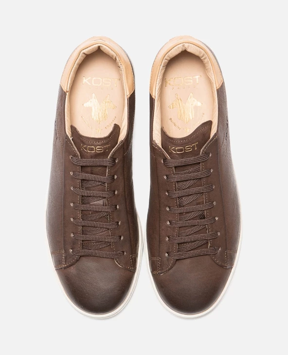 KOST Sneakers Cuir Tannage Végétal Marron Homme - Image 8