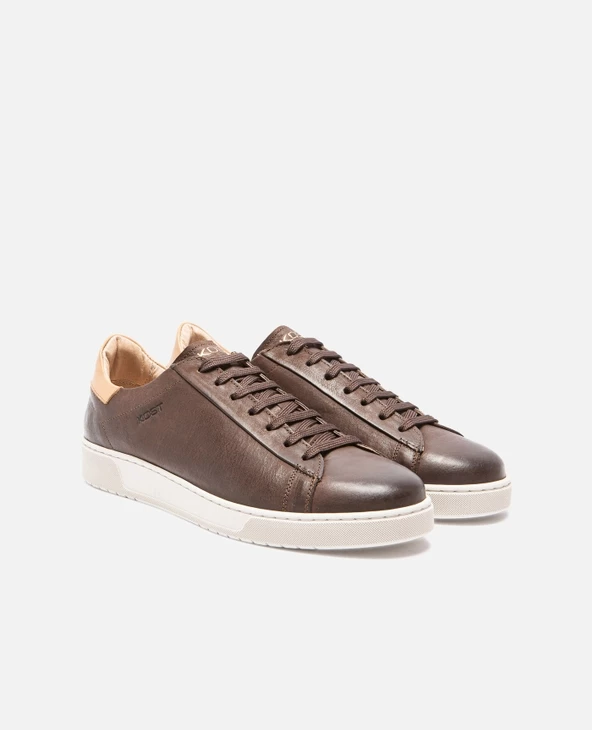KOST Sneakers Cuir Tannage Végétal Marron Homme - Image 11