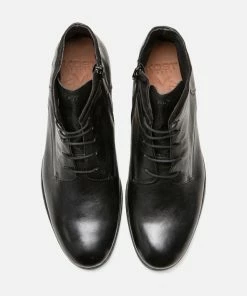 KOST Boots Cuir à Lacets Noir Homme