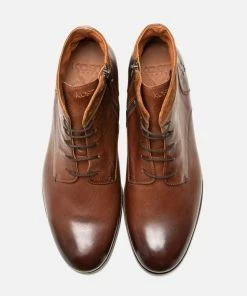 KOST Boots Cuir à Lacets Marron Homme