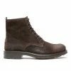 KOST Bottines à Lacets Croûte Velours Marron Foncé Homme